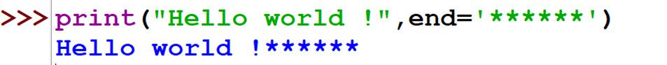 End in python print